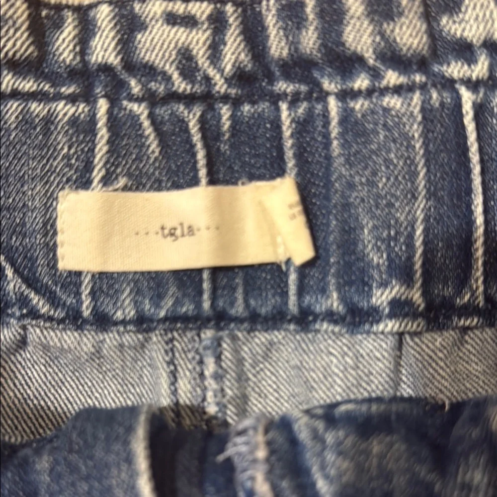 Blue High Waist Distressed Denim Shorts - Picture 2 of 9